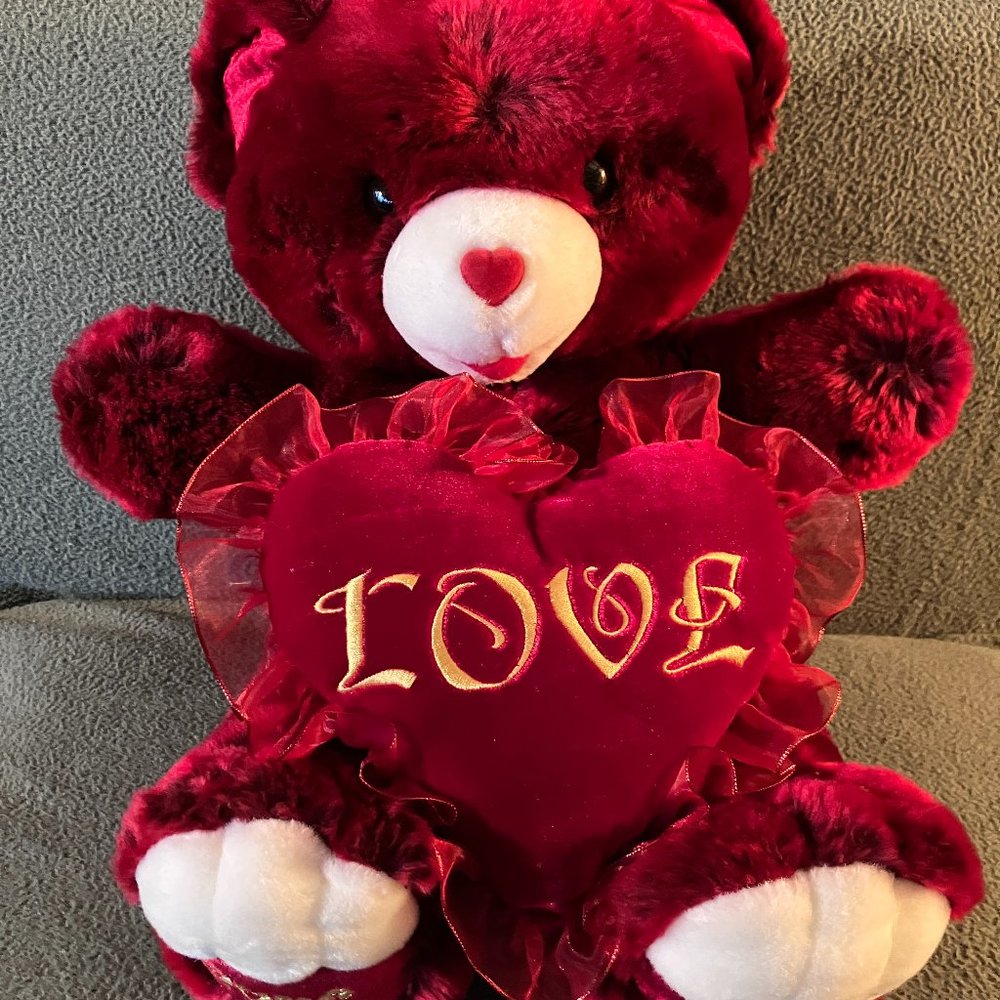 Valentines Large (18 ") Sized Love Plush Red Teddy Bear